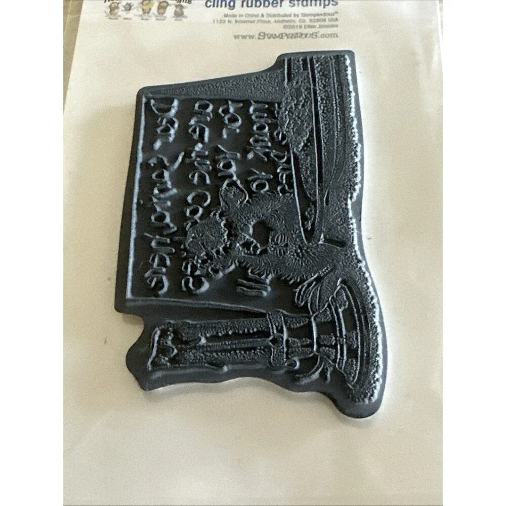 House Mouse Dear Santa Note Cling Rubber Stamp HMCP18 Christmas Cookies